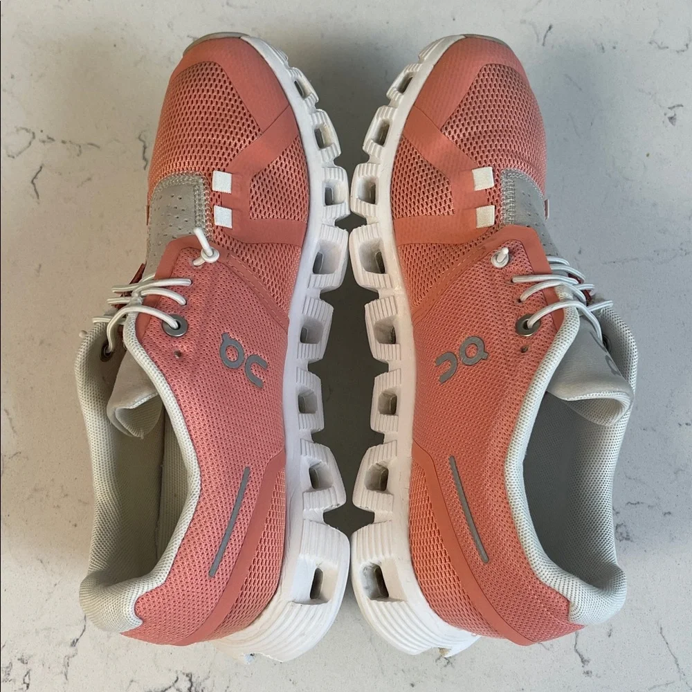 On Running On Cloud 5 Sneakers Women's Flamingo/Pearl Size 6.5 - Picture 7 of 17